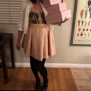 Kate Spade New York Pink Metallic Barbie Skirt Size 2